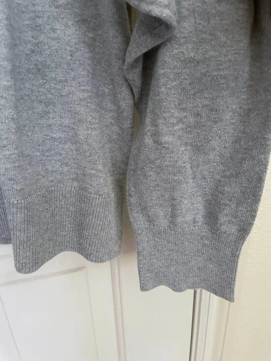 NEW GAP Womens Crewneck Cardigan Sweater NWT XXL 100% Cotton Gray - Picture 10 of 12